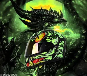 Lemon green ABS Material Full Face Rainbow Visor Helmet, UV Scratch Resistance Motorbike Helmet (Lemon Green)