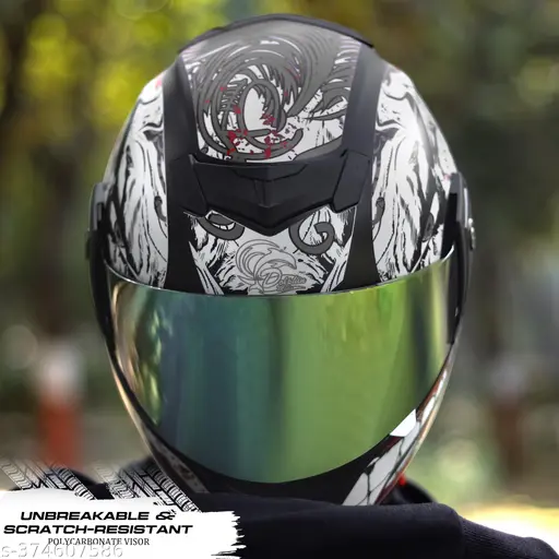 bbm9q_512 DALPHIN MODA JOKER GRAPHIC ABS Material Helmet Full Face Helmet, Unti UV Scratch resistance Motorbike Helmet .