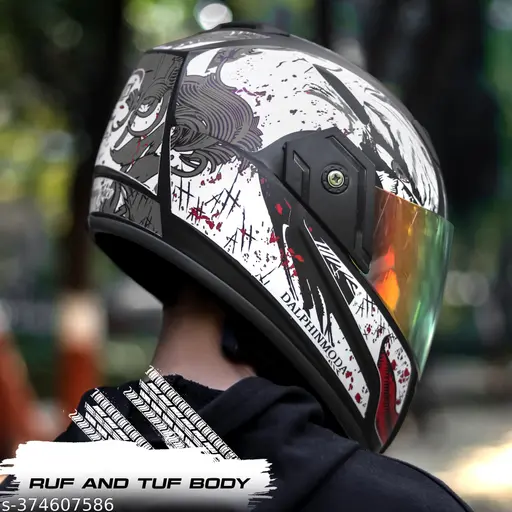 bfnzm_512 DALPHIN MODA JOKER GRAPHIC ABS Material Helmet Full Face Helmet, Unti UV Scratch resistance Motorbike Helmet .
