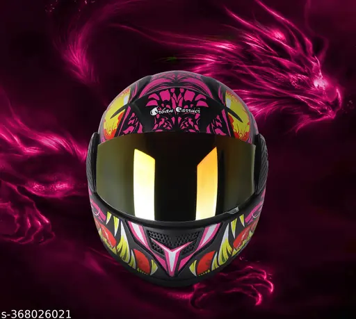 ABS Material Full Face Rainbow Visor Helmet, UV Scratch Resistance Motorbike Helmet (Pink)