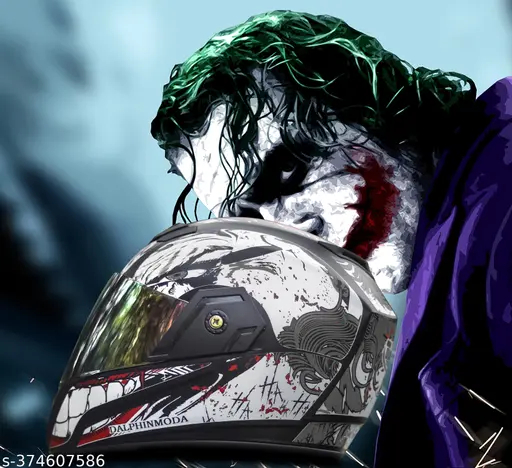 ojwsq_512 DALPHIN MODA JOKER GRAPHIC ABS Material Helmet Full Face Helmet, Unti UV Scratch resistance Motorbike Helmet .