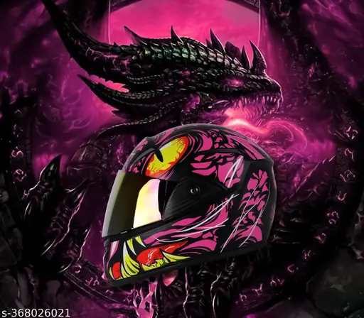 ABS Material Full Face Rainbow Visor Helmet, UV Scratch Resistance Motorbike Helmet (Pink)